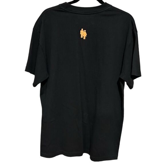 HOMME FEMME Homme+Femme Rainbow Black Short Sleeve Crew neck T-Shirt - Picture 7 of 12